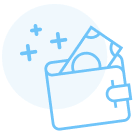 icon illustration of a wallet