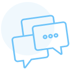 icon illustration of chat bubbles