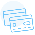 icon illustration of a credit card