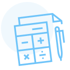 icon illustration of a calculator